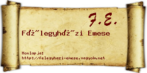 Félegyházi Emese névjegykártya