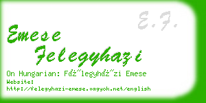 emese felegyhazi business card